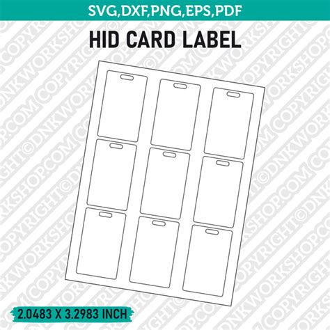 printable hid card labels